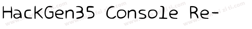 HackGen35 Console Re字体转换